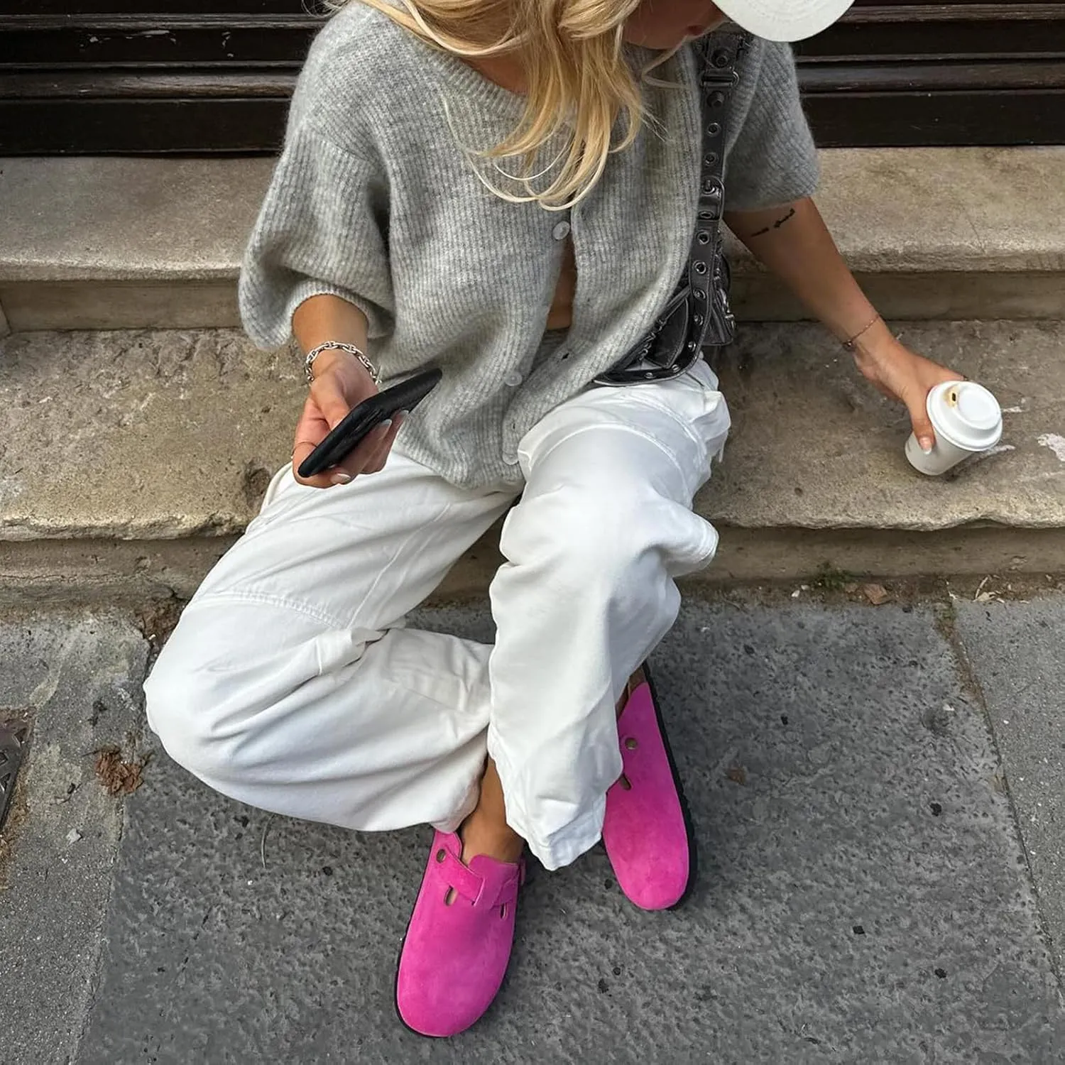 Women Y2K Knit Cardigan Short Sleeve Crewneck Solid Color Button Down Tops Casual Going Out Sweater Streetwear