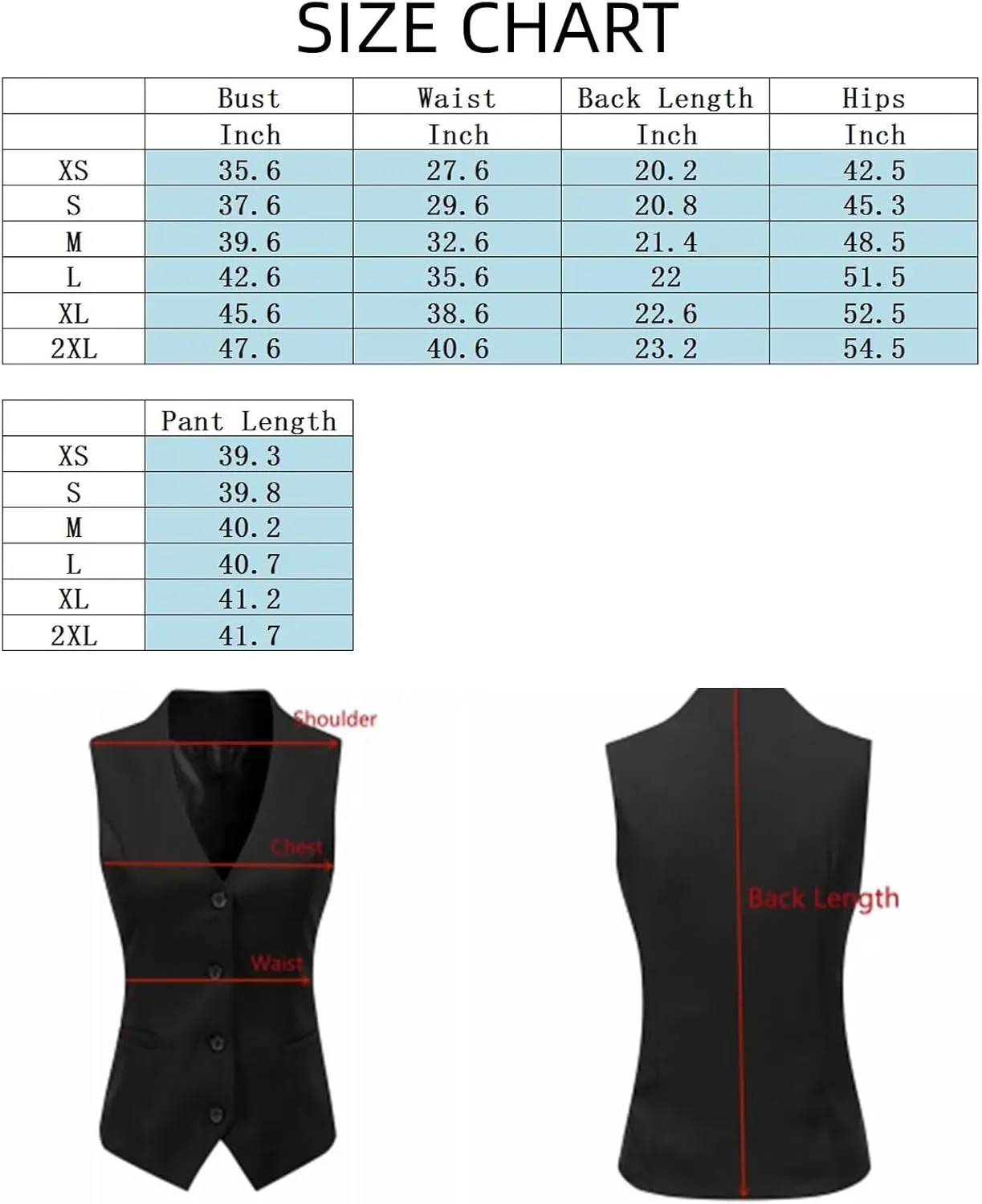 Women's 2 Piece Pant Suit V Neck Waistcoat Slim Fit Vest Summer Set
