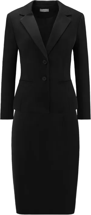 Women's 2 Piece Suit Skirt Set Business Formal Blazer and Pencil Skirt
