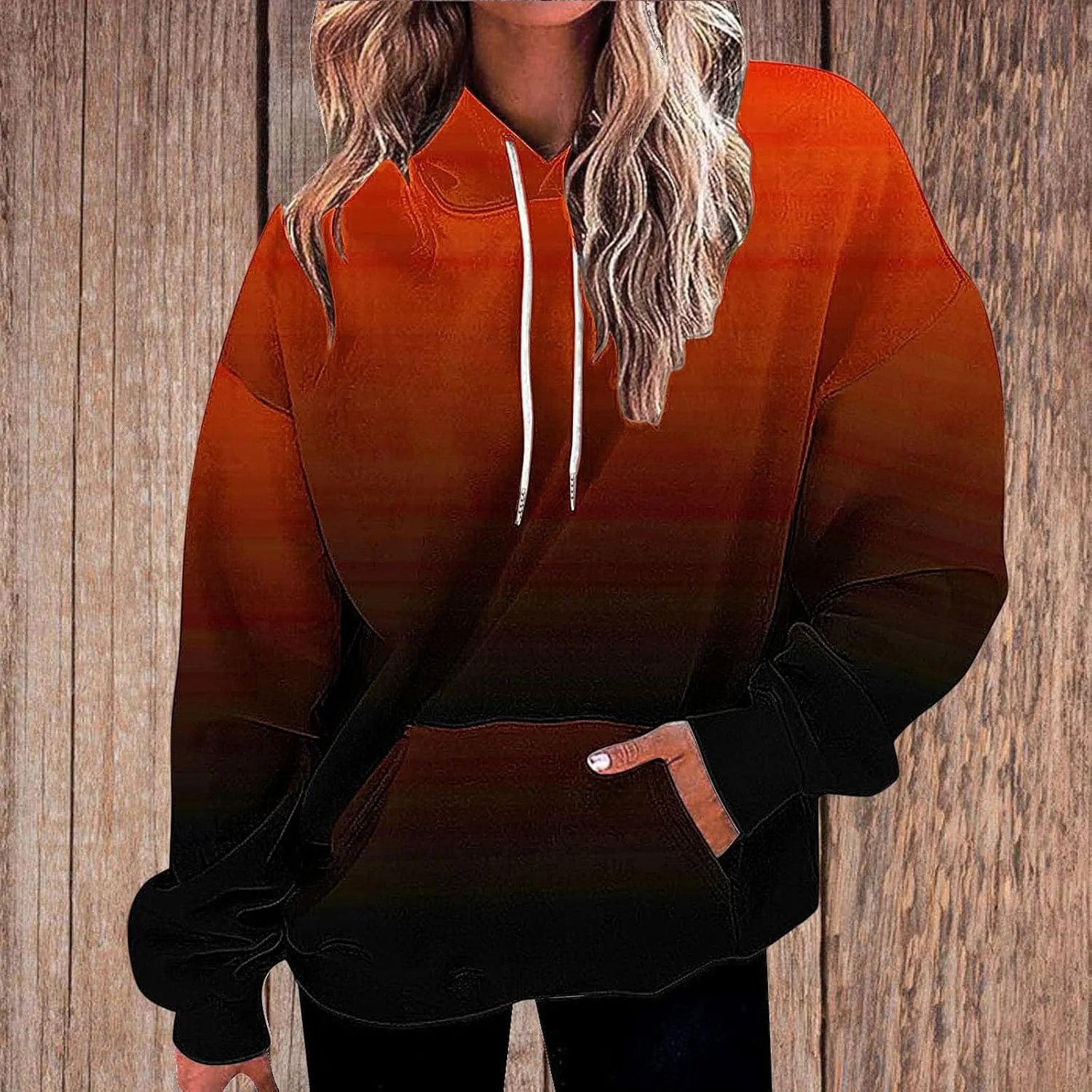 Women's 2025 Retro Tie Dye Drawstring Hoodies y2k Oversized Sweatshirts Drop Shoulder Long Sleeve Pullover Hoody Tops