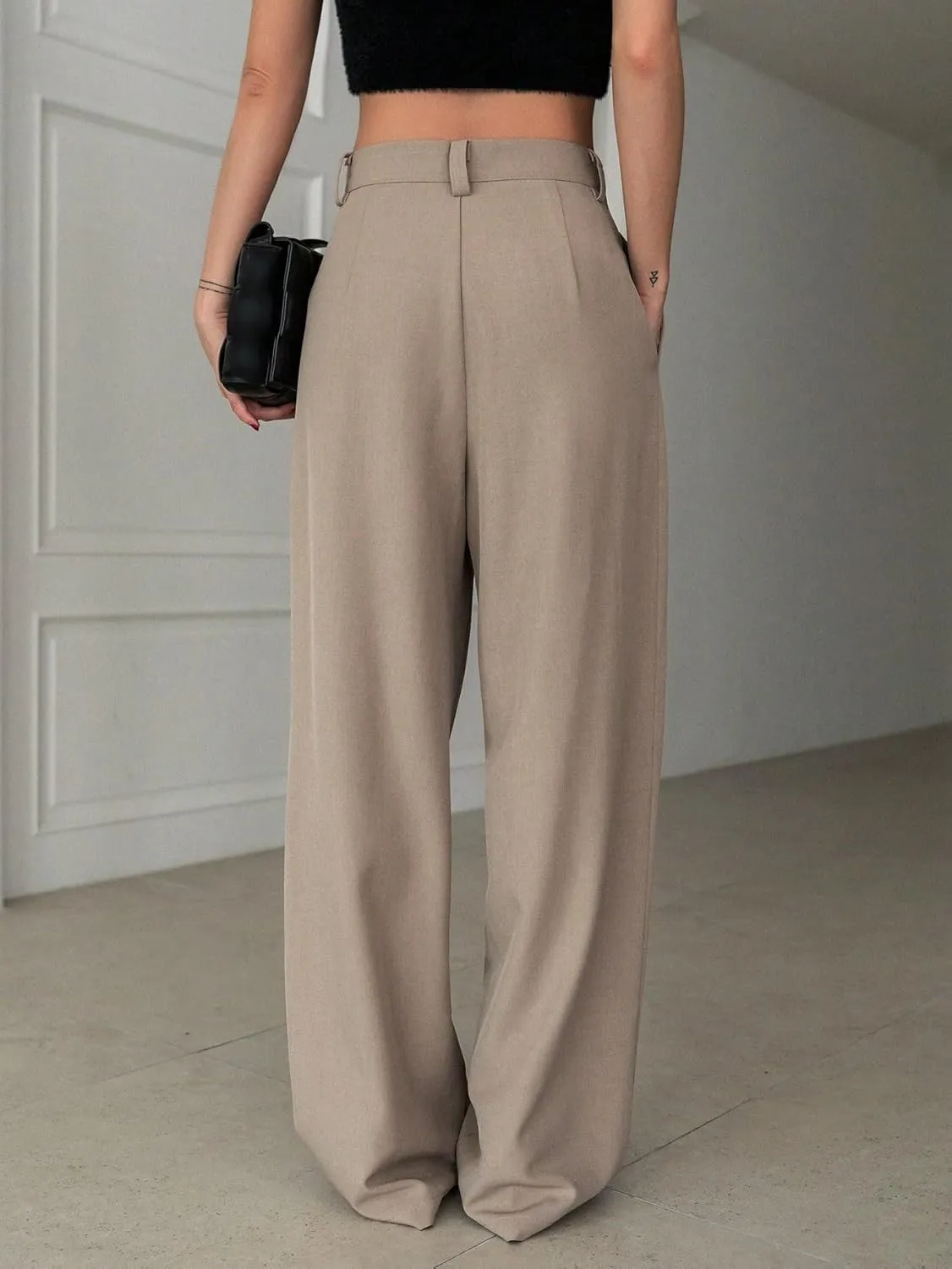 Women's 2025 Summer Casual Long Pants Wide Leg Pants