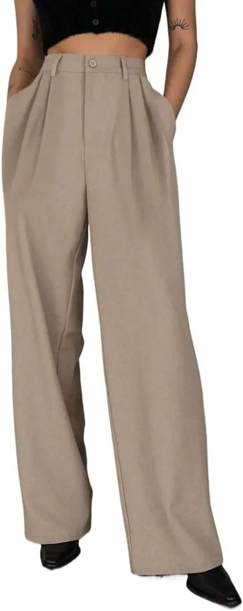 Women's 2025 Summer Casual Long Pants Wide Leg Pants