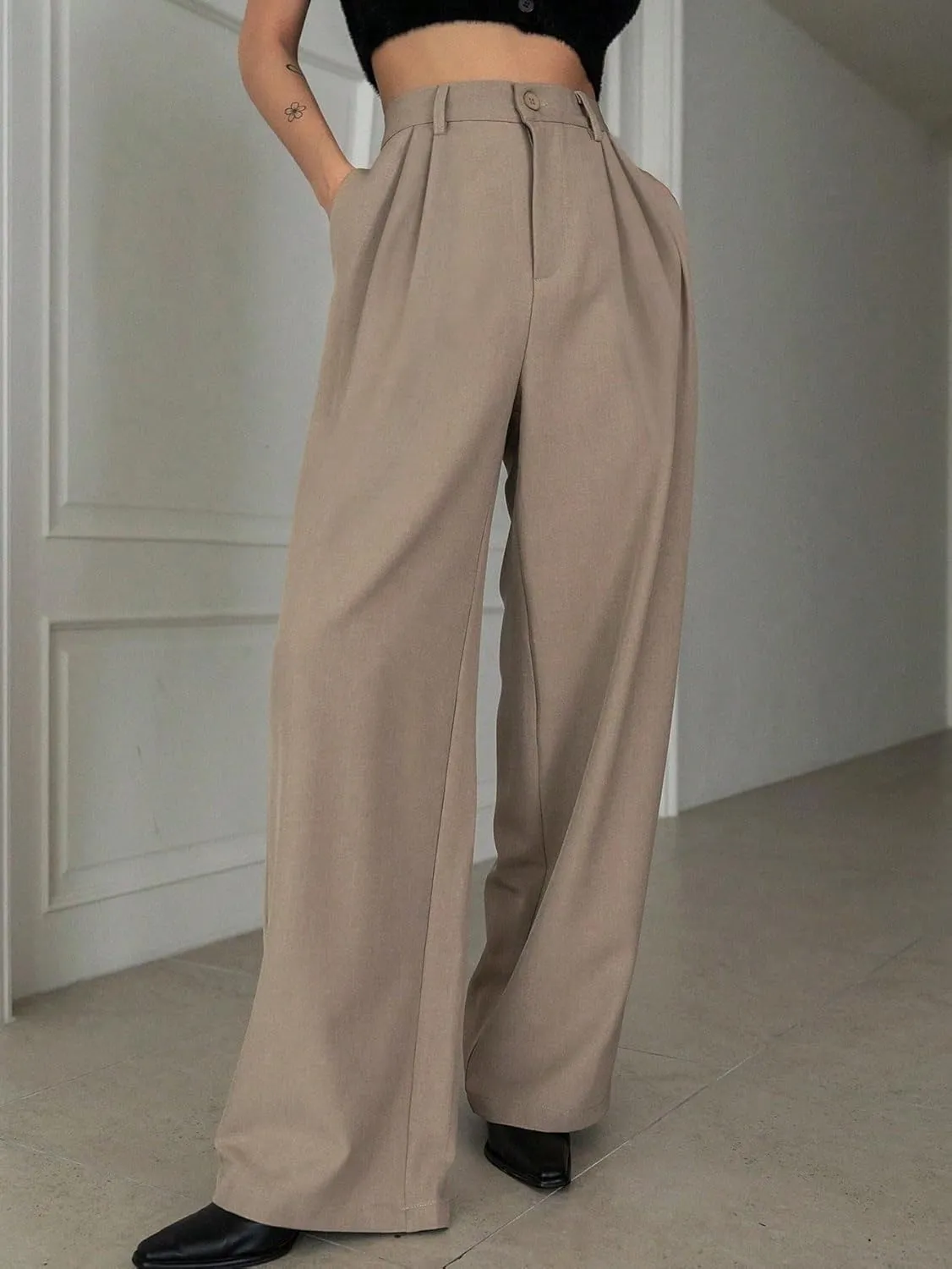Women's 2025 Summer Casual Long Pants Wide Leg Pants