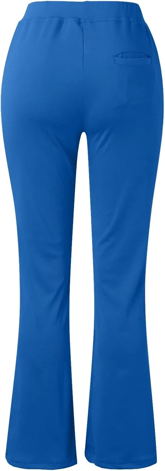 Womens Bootcut Dress Pants Business Casual Work Pants with Pockets High Waist Stretchy Trousers Pull On Office Slacks