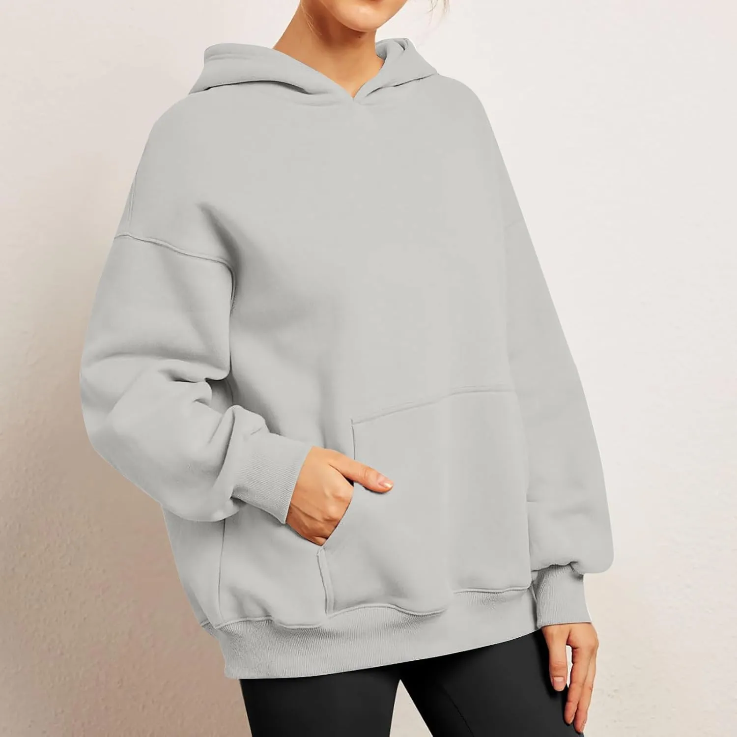 Women's Camo Hoodie Maple-Leaf Print Oversized Sweatshirt Fleece Hooded Sweatshirts with Pocket Casual Fall Pullover