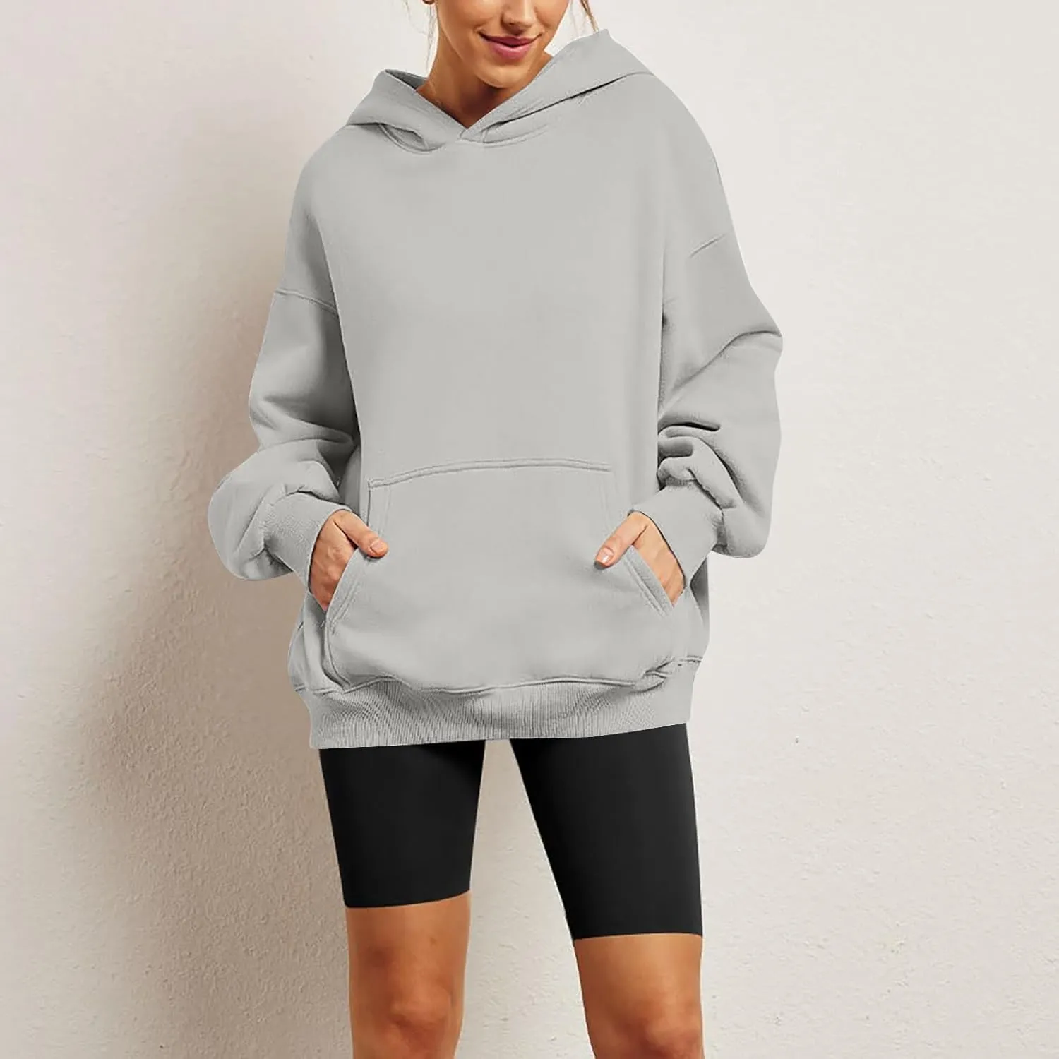 Women's Camo Hoodie Maple-Leaf Print Oversized Sweatshirt Fleece Hooded Sweatshirts with Pocket Casual Fall Pullover