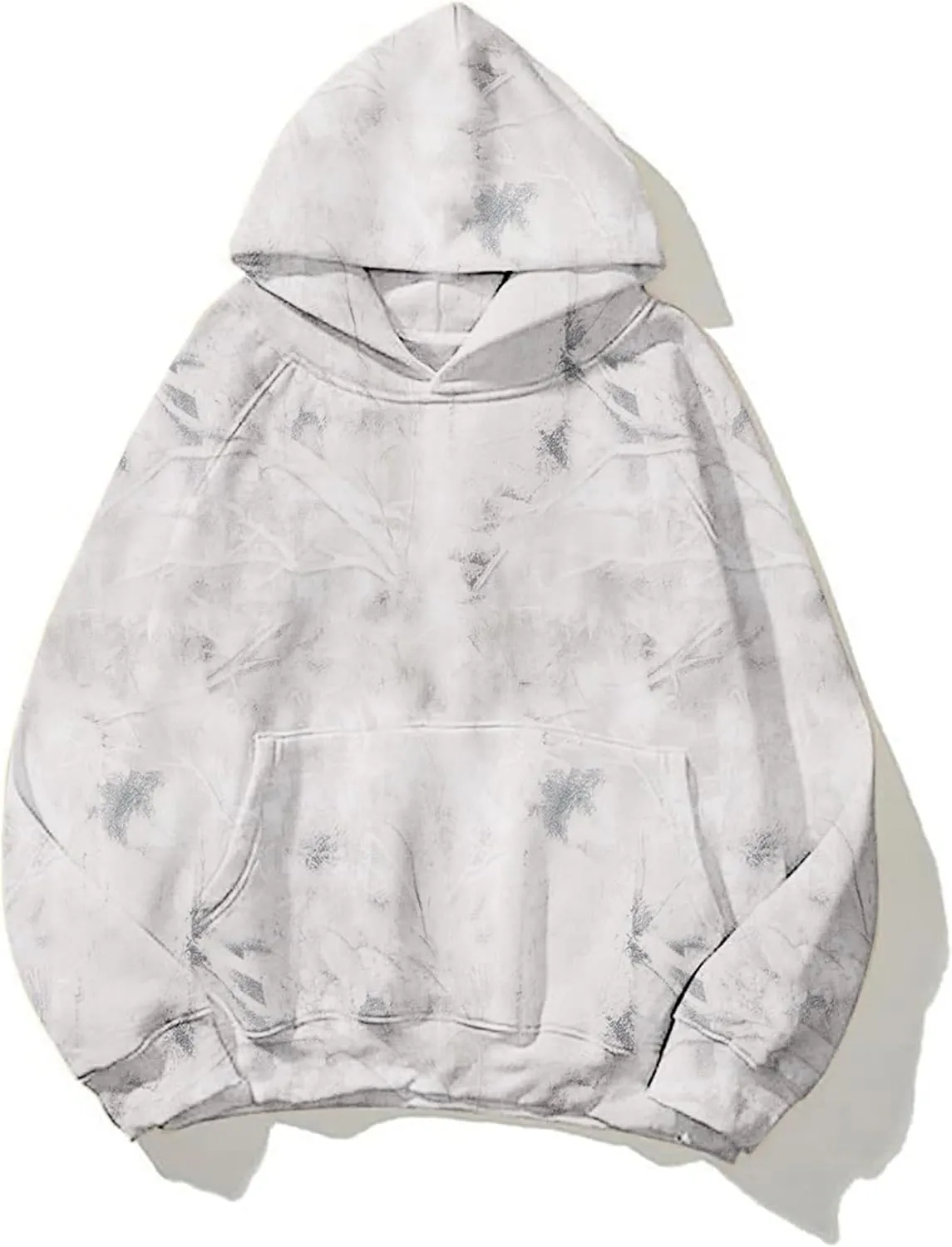 Womens Camo Hoodies Maple Leaf Print Oversized Hooded Sweatshirt Long Sleeve Camouflage Graphic Pullover Sweatshirt