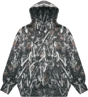 Womens Camo Maple Leaf Hoodie Oversized Lightweight Printed Fleece Hooded Sweatshirt with Pocket Green XL