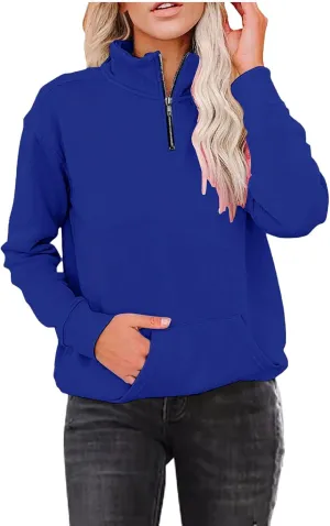 Womens Casual Solid Long Sleeve Zipper Hooded Coat Pocket Sweatshirt Tops Lightweight Fall Winter Clothes