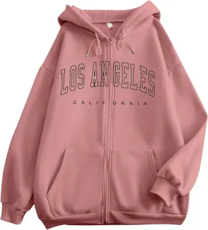 Women's Cute Hoodies Graphic Preppy Sweatshirts for Teen Girls Long Sleeve Pullovers Fall Outfits with Pockets