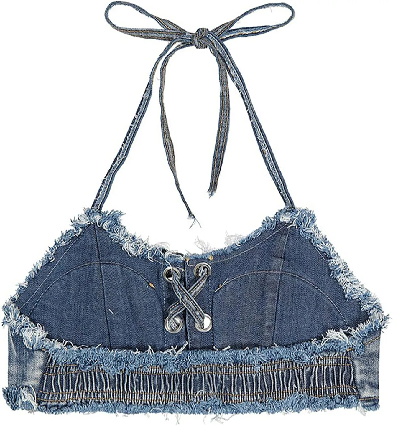Women's Denim Set Hot Pants 2-Piece Beach Swimsuit Booty Shorts Clubwear for Beach Pool Party Bar Show