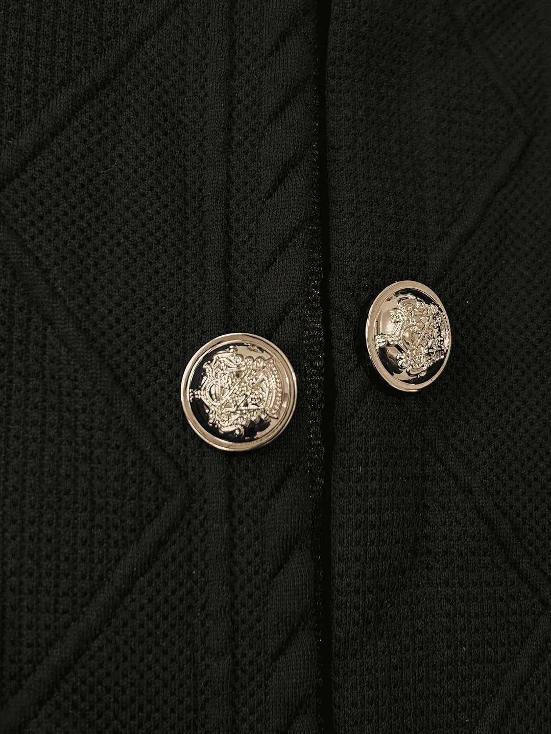 Women's Double Breasted Blazer Casual Business Slim Fit Long Sleeve Textured Open Front Blazer Jackets