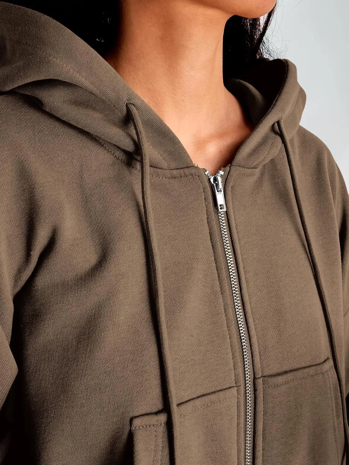 Women’s Full-Zip Hoodie with Fleece Lining – Cozy, Lightweight, Casual Fall and Winter Sweatshirt – Soft, Breathable Hoodie Jacket with Drop Shoulder & Slight Stretch