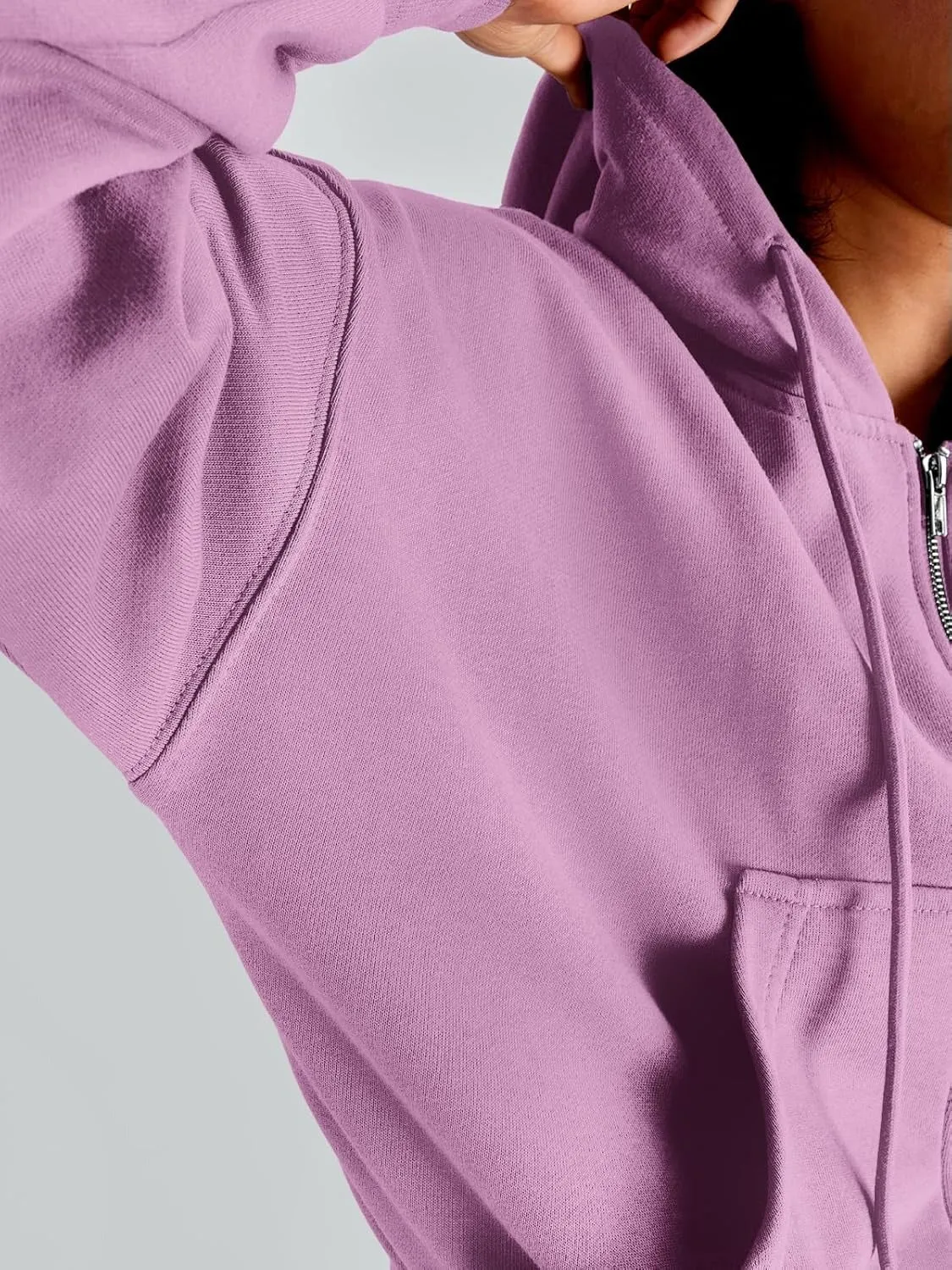 Women’s Full-Zip Hoodie with Fleece Lining – Cozy, Lightweight, Casual Fall and Winter Sweatshirt – Soft, Breathable Hoodie Jacket with Drop Shoulder & Slight Stretch