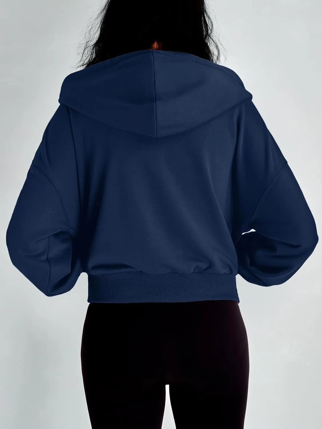 Women’s Full-Zip Hoodie with Fleece Lining – Cozy, Lightweight, Casual Fall and Winter Sweatshirt – Soft, Breathable Hoodie Jacket with Drop Shoulder & Slight Stretch