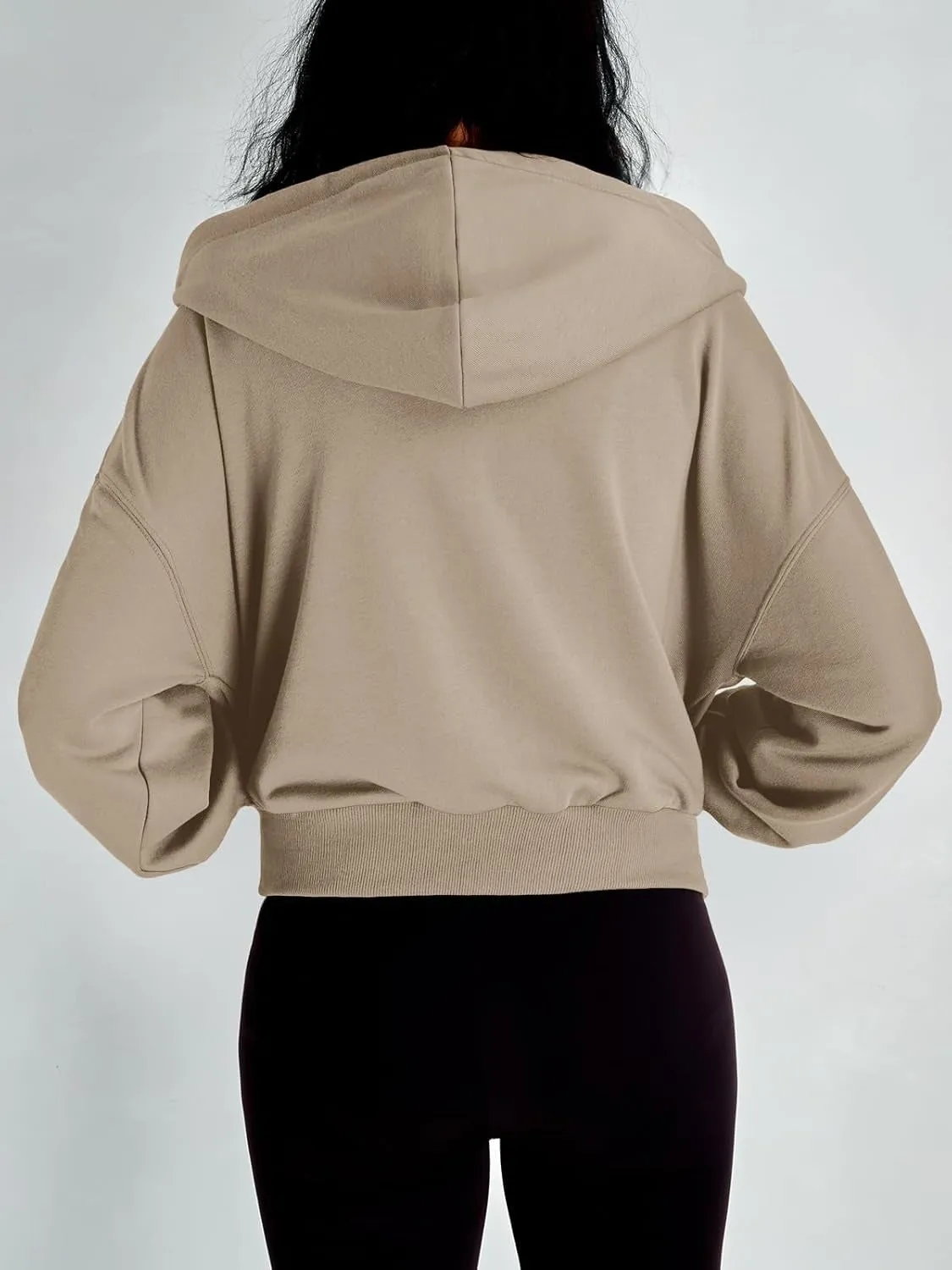 Women’s Full-Zip Hoodie with Fleece Lining – Cozy, Lightweight, Casual Fall and Winter Sweatshirt – Soft, Breathable Hoodie Jacket with Drop Shoulder & Slight Stretch