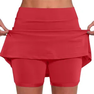 Women's High Waisted Skirt Shorts Summer Casual Sports Shorts Plus Size Bottoming Skirts Golf Tennis Skorts