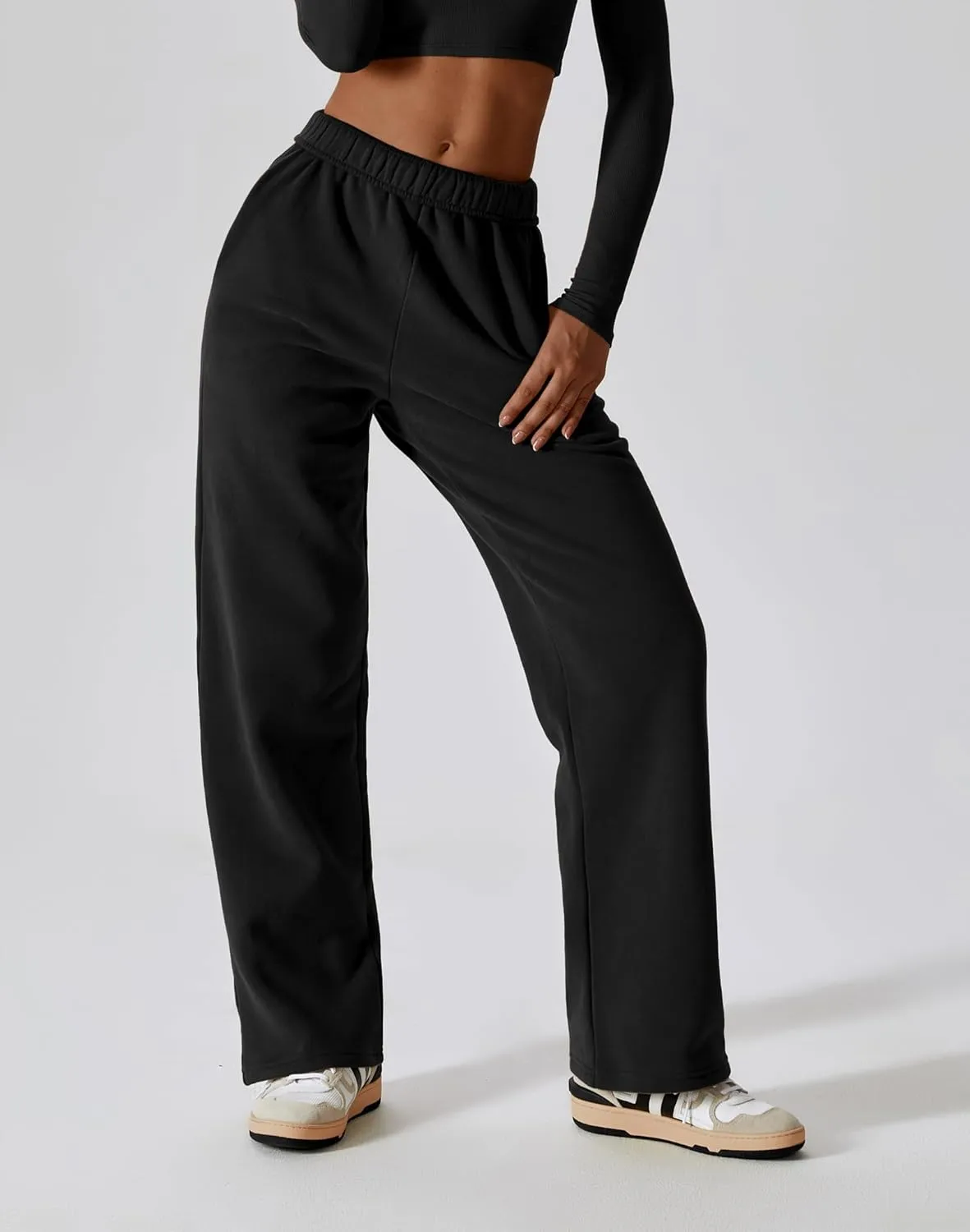 Womens Leisure Sweatpants for 2024 New,Womens Tall Sweatpants,Straight and Wide Leg Sweatpants Women with Pocket