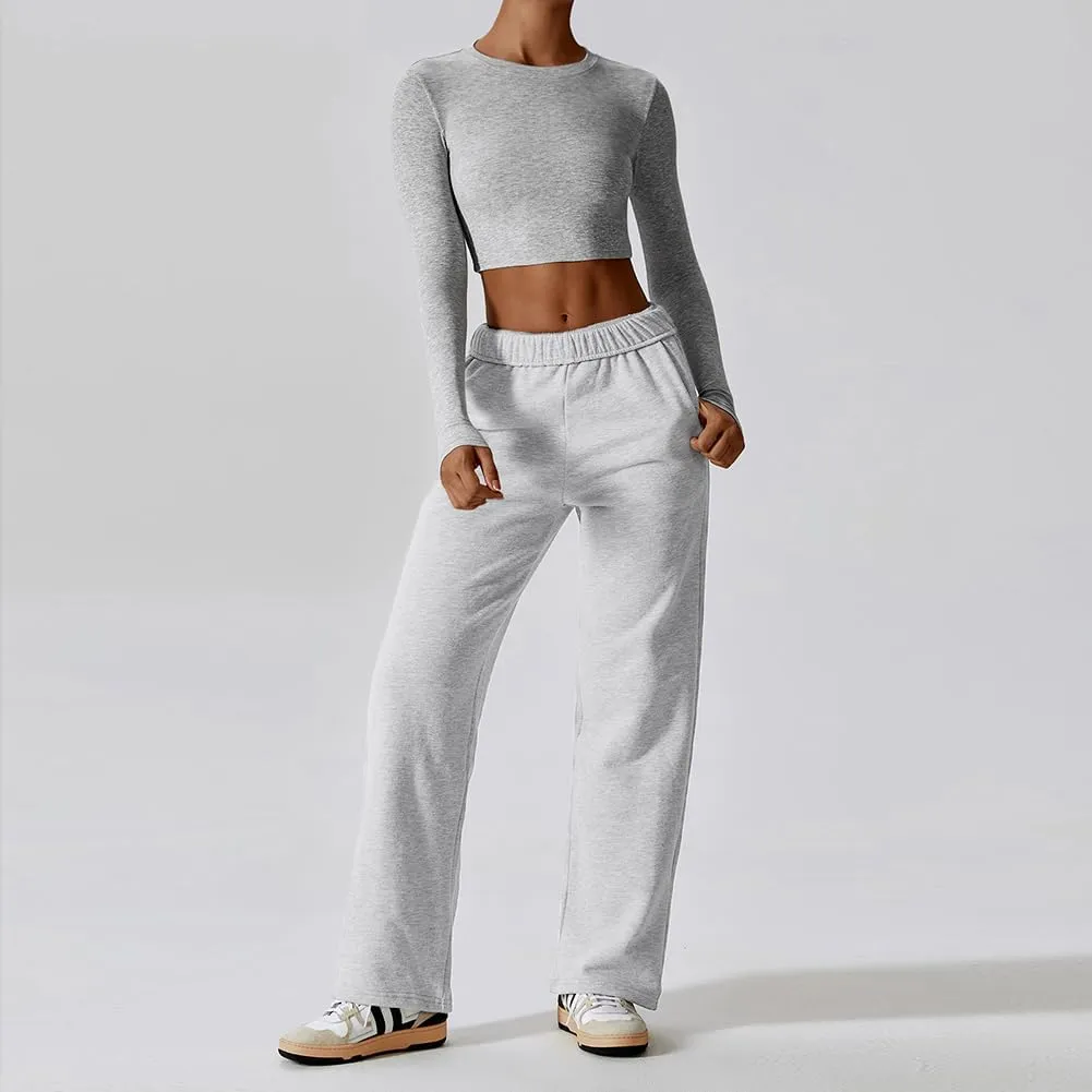 Womens Leisure Sweatpants for 2024 New,Womens Tall Sweatpants,Straight and Wide Leg Sweatpants Women with Pocket