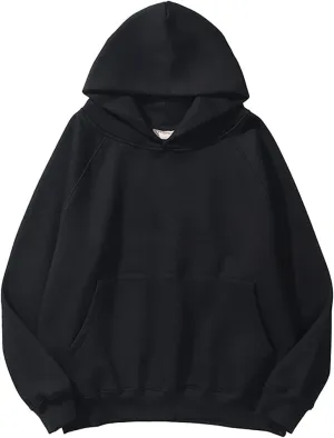 Womens Oversized Hoodies Long Sleeve Plain Sweatshirts With Pockets Winter Cute Pullover 2024 Fashion Tops