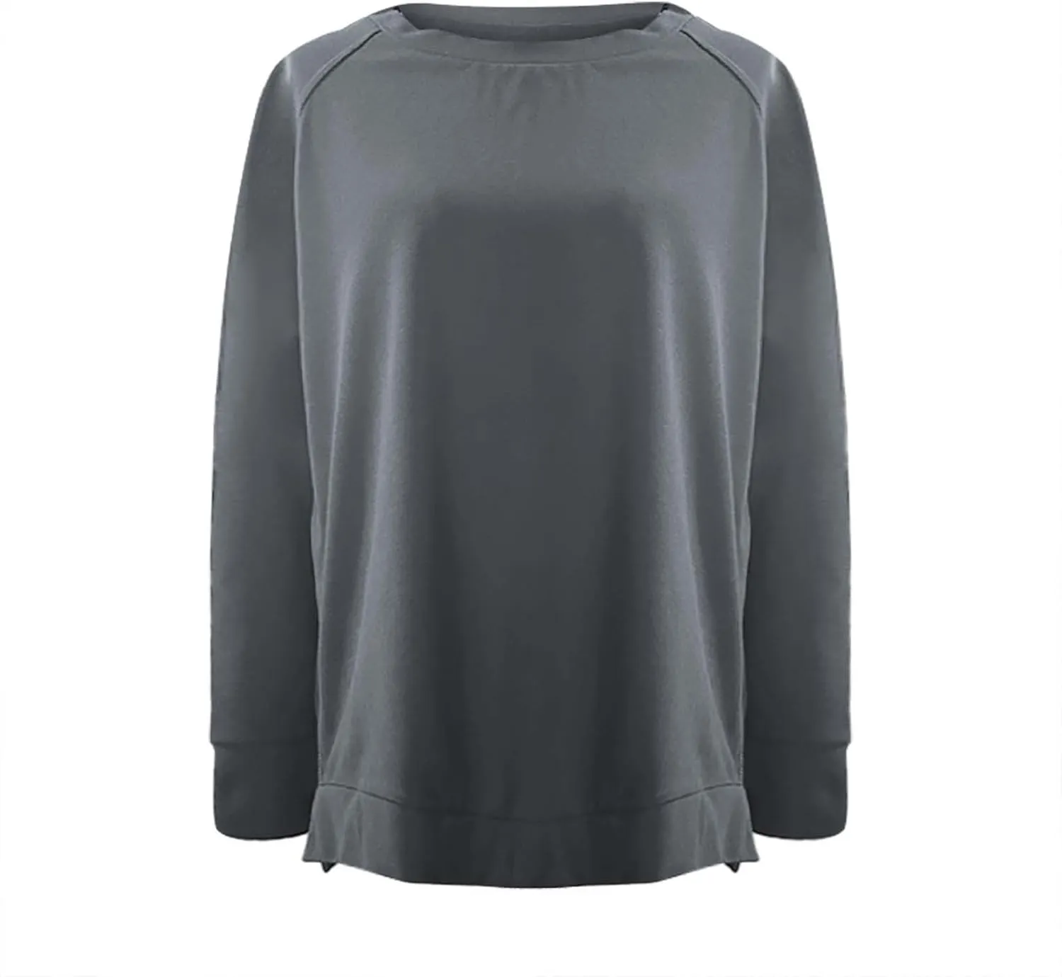 Womens Oversized Sweatshirt Crewneck Long Sleeve Tunic Pollover Side Zipper Hoodie Sweater 2024 Fall Clothes