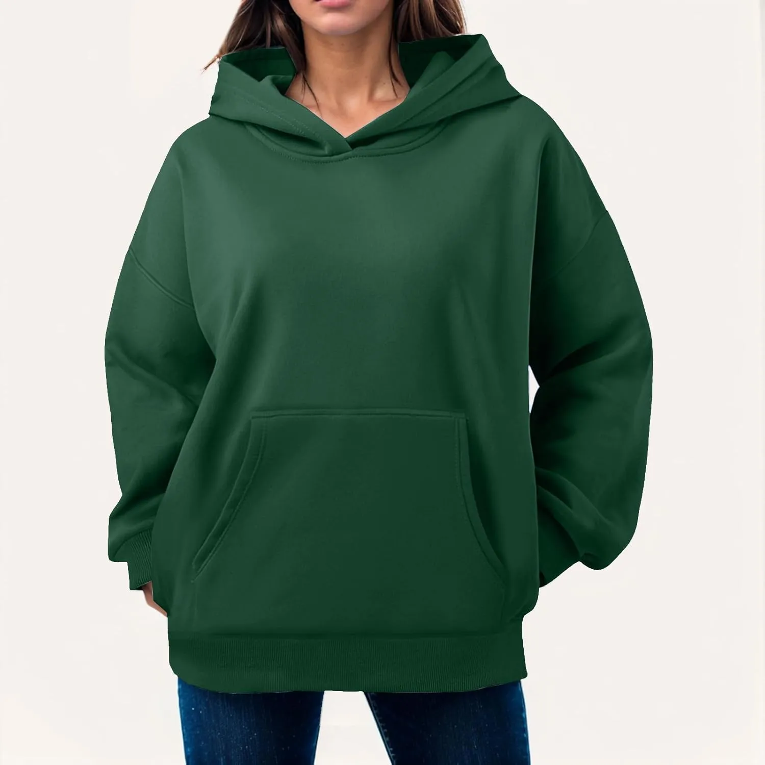 Womens Oversized Sweatshirts Pullover Hoodies Fleece Sweaters Long Sleeve With Pockets Winter Fall Outfits Y2k Clothes