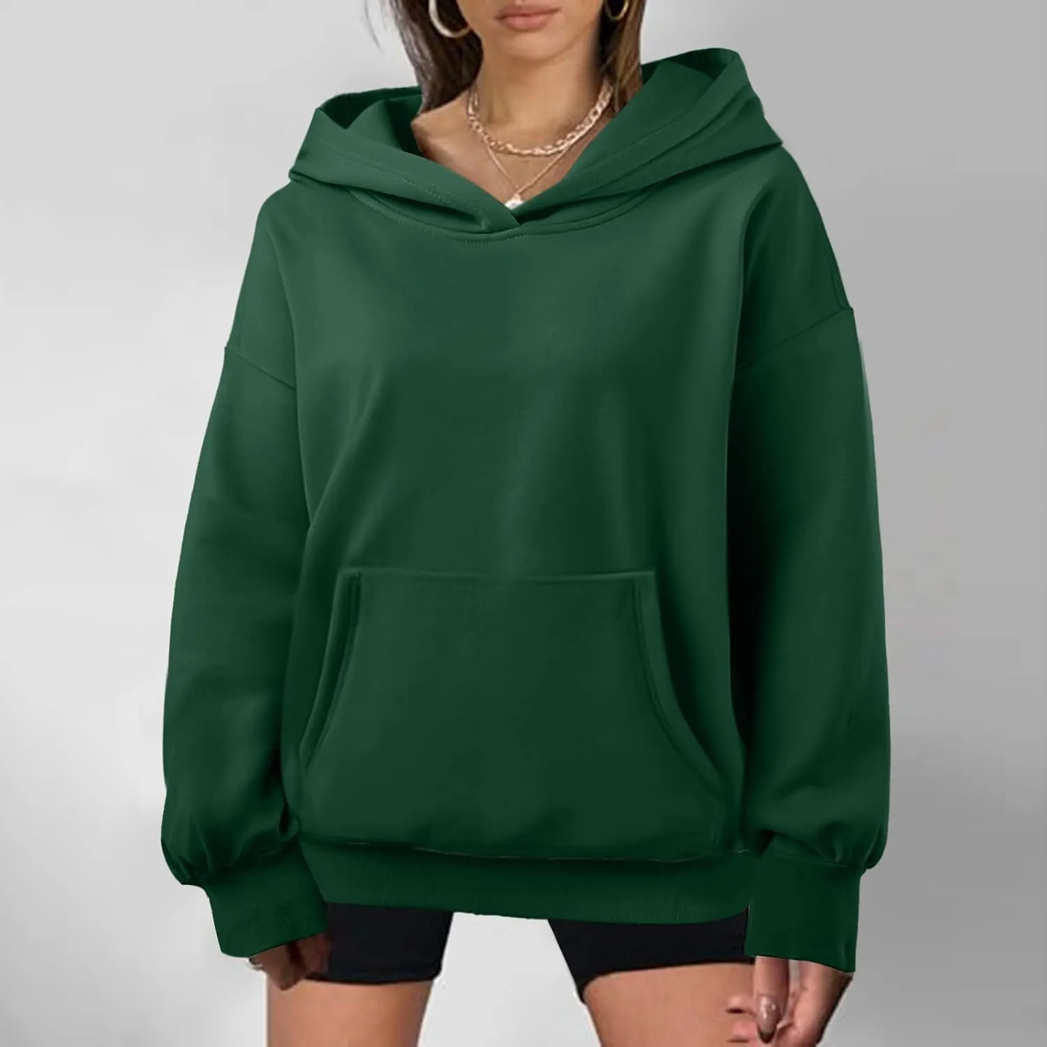 Womens Oversized Sweatshirts Pullover Hoodies Fleece Sweaters Long Sleeve With Pockets Winter Fall Outfits Y2k Clothes