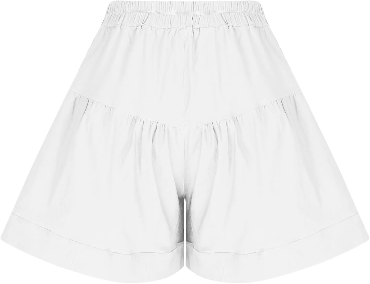 Women's Shorts Summer Baggy High Waisted Flowy Wide Leg Buttons Pleated Casual Denim Shorts 2025 Fashion Pleated Skorts
