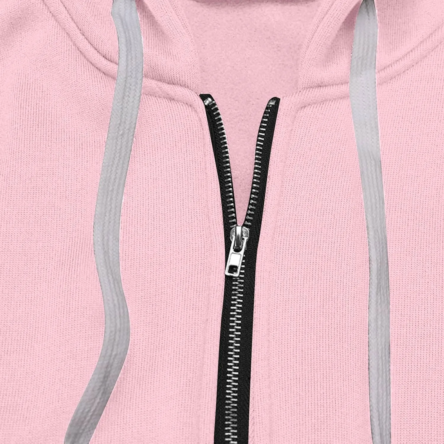 Womens Zip Up Long Hoodies Casual Drawstring Fleece Hooded Jacket Fall Winter Oversized Hoodie Coat Casual Sweatshirt
