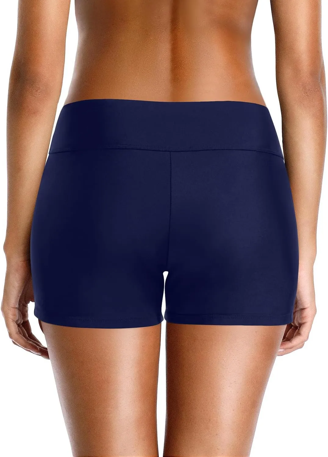 Zmart Women's 3" High Waisted Swim Shorts Full Coverage Swimsuit Bottoms Bathing Suit Boy Shorts