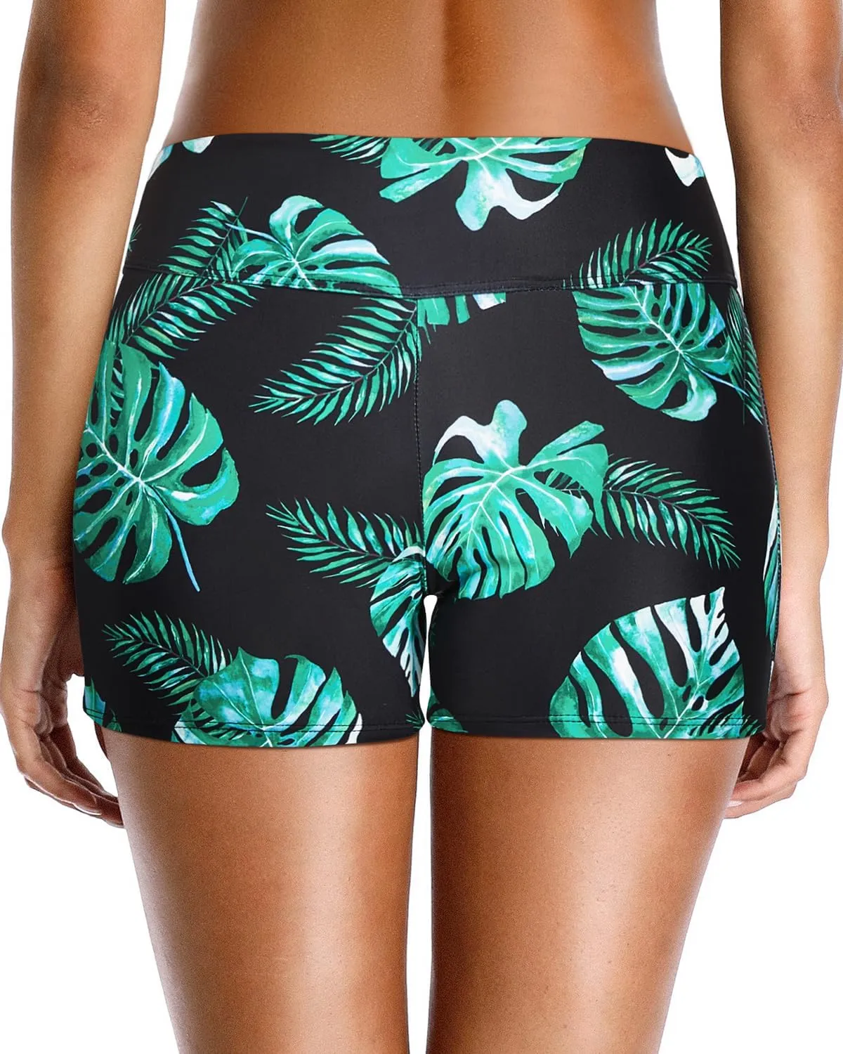 Zmart Women's 3" High Waisted Swim Shorts Full Coverage Swimsuit Bottoms Bathing Suit Boy Shorts