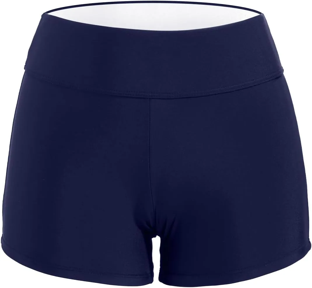 Zmart Women's 3" High Waisted Swim Shorts Full Coverage Swimsuit Bottoms Bathing Suit Boy Shorts